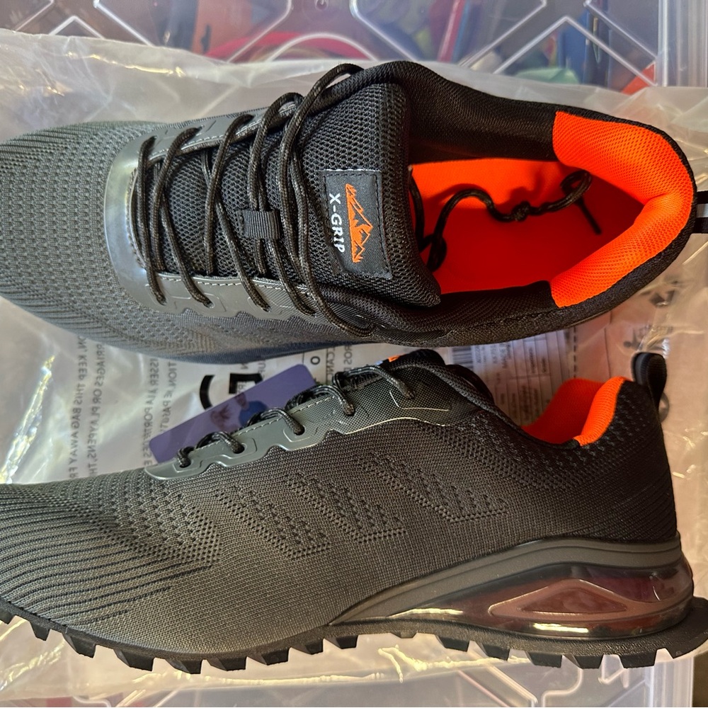 Brand New X-grip Black and Orange Stylish Trail Shoes